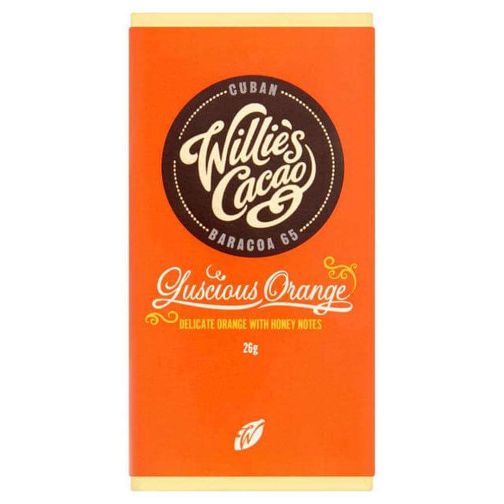 Willie's Cacao Gluten Free Luscious Orange Dark Chocolate with Delicate Orange 26g